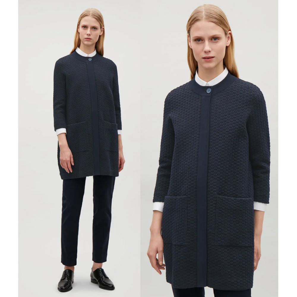 COS Textured Jacquard-knit Cardigan